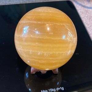Orange calcite sphere